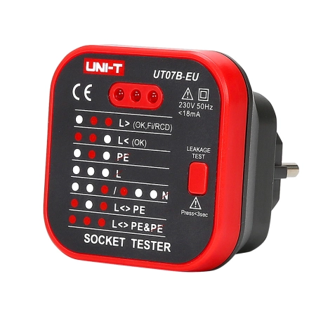 TESTER GNIAZDEK SIECIOWYCH 230V RCD UNI-T UT07B-EU