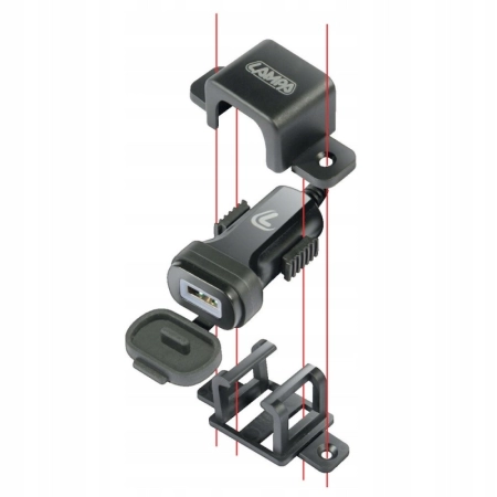 MOTOCYKLOWA ŁADOWARKA USB WODOODPORNA ZEWNĘTRZNA