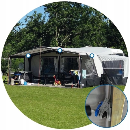 UCHWYT KLIPS MOCOWANIA PRZEDSIONKA NAMIOTU ZACZEP