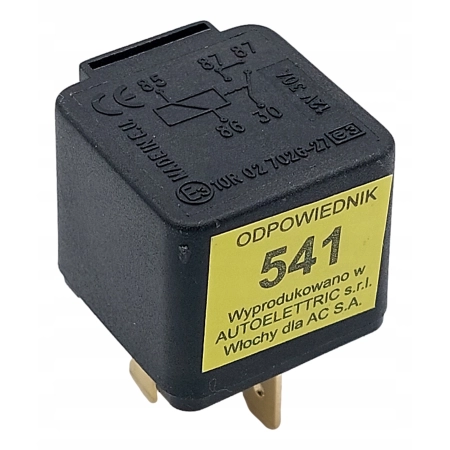 PRZEKAŹNIK 12V 30A 5 NÓŻEK ZWIERNY 541