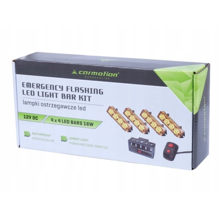 LAMPY OSTRZEGAWCZE STROBOSKOPOWE LED KOGUTY 4 SZT