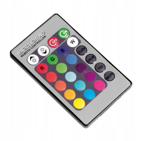 TAŚMA LED ZESTAW RGB 12/24V DO WNĘTRZA SAMOCHODU STEROWNIK + PILOT