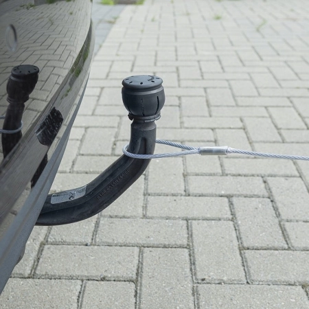 STALOWA LINKA ZABEZPIECZAJĄCA DO PRZYCZEP 40CM AWARYJNA ZRYWKA PĘTLE LAWETY
