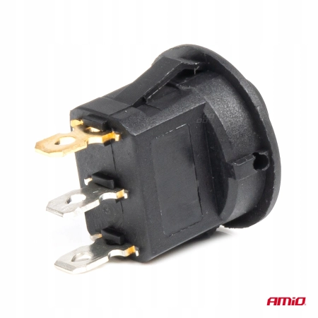 PRZEŁĄCZNIK KOŁYSKOWY OKRĄGŁY PODŚWIETLANY 12V 20A CZERWONY WŁĄCZNIK