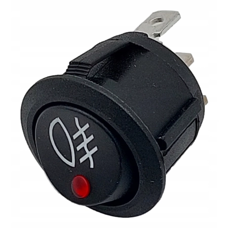WŁĄCZNIK ŚWIATEŁ PRZECIWMGIELNYCY HALOGENÓW 12V 20A LAMP 20MM