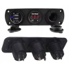 Panel gniazdo zapalniczki 12V + 2x USB + woltomierz wodoodporne PLS37